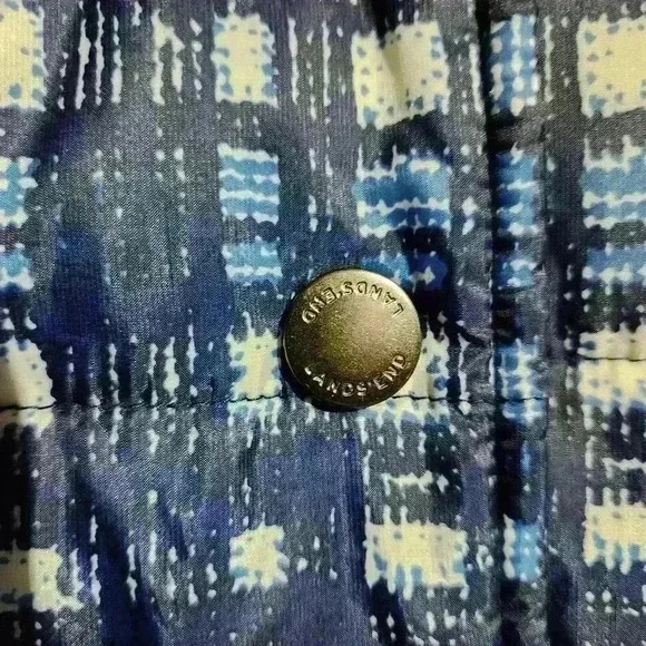 Lands End Plaid Long Jacket, Size 16 - Picture 4 of 10